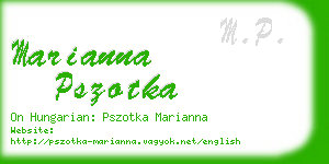 marianna pszotka business card